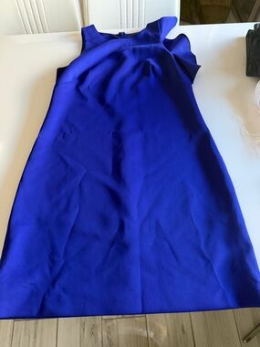 Vince Camuto Cobalt One-Shoulder Ruffle Sheath Dress